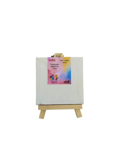 Mini Easel + Canvas Combo