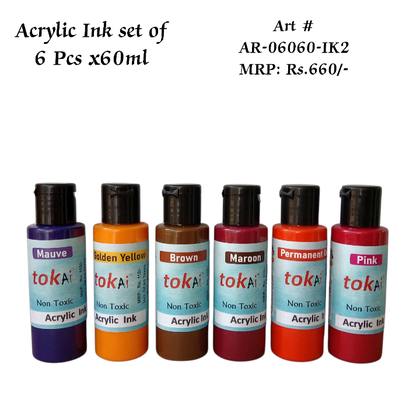 Acrylic Ink Set 6×60ml — Extended